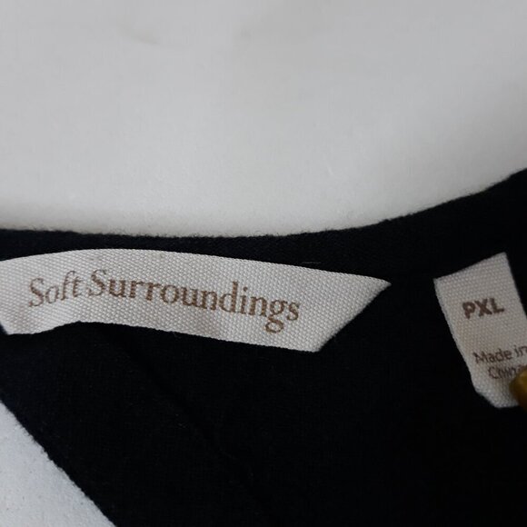 Soft Surroundings Cotton Double Keyhole Tunic Top XLP Office Swim Vacation - Picture 6 of 8